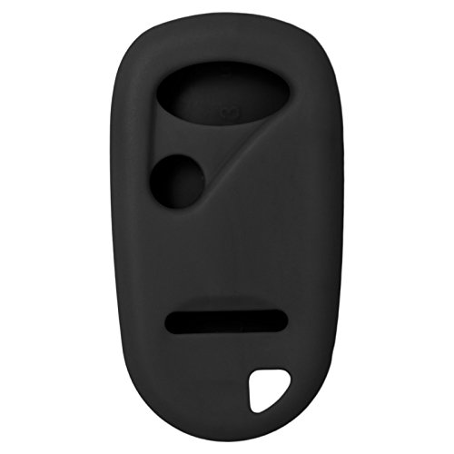 Keyless2Go Replacement for New Silicone Cover Protective Case for Honda 3 Button Remote Key Fob - Black