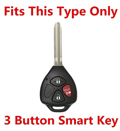 Rpkey Silicone Keyless Entry Remote Control Key Fob Cover Case protector Replacement Fit For Toyota 4Runner Corolla Matrix RAV4 Venza Yaris Pontiac Vibe Scion iQ tC xB xD HYQ12BBY MOZB41TG (Gules)