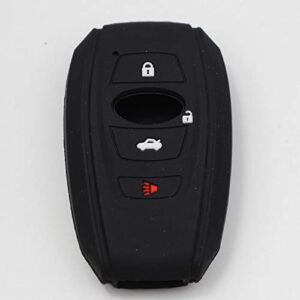 Btopars 2Pcs Silicone Rubber 4 Buttons Smart Key Fob Skin Cover Case Protector Keyless Compatible with Subaru BRZ Forester Impreza STI WRX Crosstrek Ascent 2022 Legacy 2023 Outback Black Gray