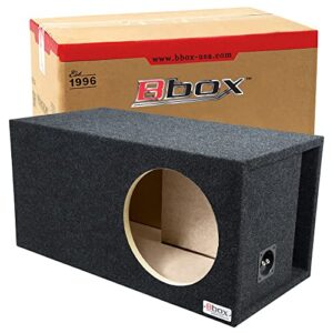 bbox single vented 12 inch subwoofer enclosure – spl-tuned single car subwoofer boxes & enclosures – premium subwoofer box improves audio quality, sound & bass – nickel finish terminals