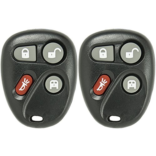 Keyless2Go Replacement for Keyless Entry Car Key Fob Vehicles That Use 4 Button KOBLEAR1XT 15752330 Remote - 2 Pack