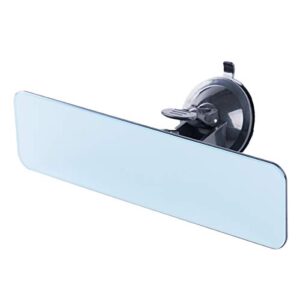 CHUANGLIN Frameless anti-glare rearview mirror, universal car interior rearview mirror, anti-glare adhesive suction cup blue mirror car endoscope (9.4 "X2.55")