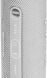 JBL Flip 6 - Waterproof Portable Bluetooth Speaker, Powerful Sound and deep bass, IPX7 Waterproof, 12 Hours of Playtime with Megen Hardshell Case - White