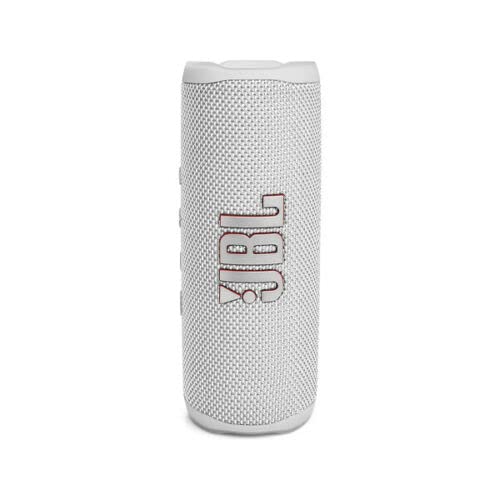 JBL Flip 6 - Waterproof Portable Bluetooth Speaker, Powerful Sound and deep bass, IPX7 Waterproof, 12 Hours of Playtime with Megen Hardshell Case - White