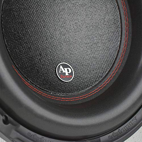 AudioPipe TXX-BDC2-12 12 Inch 1500 Watt High Performance Powerful 4 Ohm DVC Vehicle Car Audio Subwoofer Speaker System, Black