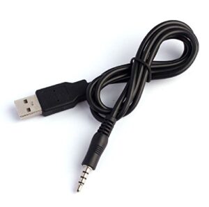 zimrit 3.5mm male aux audio jack to usb 2.0 male charge cable adapter cord 3 feet (3.5mm aux 3 feet)