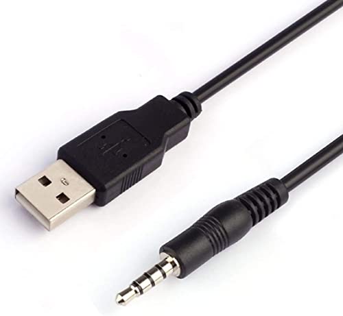 ZIMRIT 3.5mm Male AUX Audio Jack to USB 2.0 Male Charge Cable Adapter Cord 3 Feet (3.5mm Aux 3 feet)