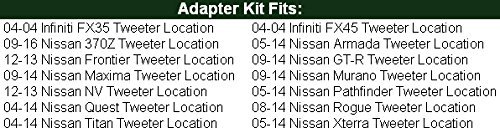 Exact Fit Tweeter/Speaker Adapter Spacer Rings For Infiniti And Fits Nissan - SAK047_125-1 Pair