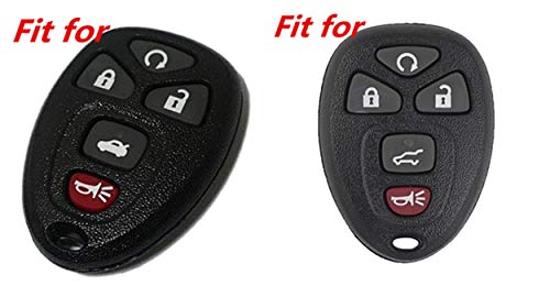 KAWIHEN SiliconeProtector Cover Compatible with Buick Cadillac Chevrolet Chevy GMC Pontiac Saturn 5 Buttons key fob KOBGT04A 22733524 10305091 10305092 OUC60270 OUC60221 15913415 15857839