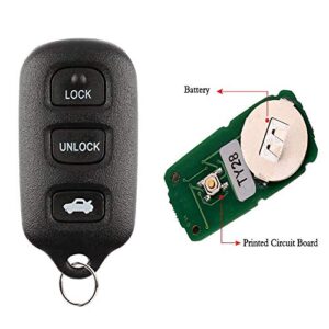 BESTHA 2 Key Fob Replacement GQ43VT14T for Toyota Camry 2002 2003 2004 2005 2006 Toyota Solara 2002 2003 Keyless Entry Remote Control