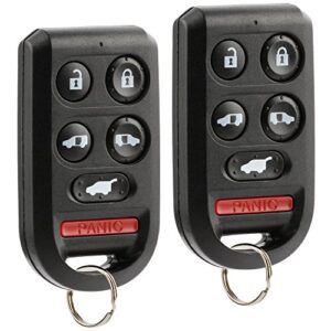 key fob keyless entry remote fits honda odyssey 2005 2006 2007 2008 2009 2010 (oucg8d-399h-a 6-btn), set of 2