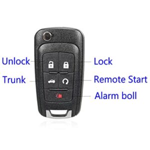 Key Fob Keyless Entry Remote Replacement for Chevy Malibu Cruze Sonic Camaro Equinox Impala GMC Terrain Buick Lacrosse Regal Verano Encore and Other Vehicles That Use FCC: OHT01060512