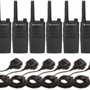 6 Pack Motorola RMU2040 Radios with Speaker Mics