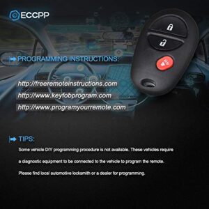 ECCPP Replacement fit for Keyless Entry Remote Key Fob 2008-2011 for Toyota Highlander Sequoia Sienna Tacoma Tundra GQ43VT20T