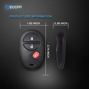 ECCPP Replacement fit for Keyless Entry Remote Key Fob 2008-2011 for Toyota Highlander Sequoia Sienna Tacoma Tundra GQ43VT20T