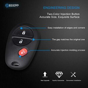 ECCPP Replacement fit for Keyless Entry Remote Key Fob 2008-2011 for Toyota Highlander Sequoia Sienna Tacoma Tundra GQ43VT20T