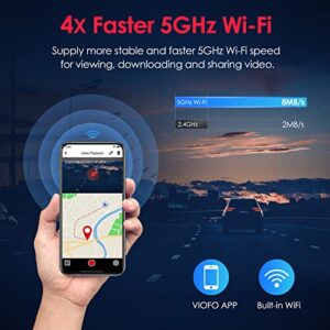 【Bundle: VIOFO A129Pro Duo with GPS + CPL + Hardwire Cable】 VIOFO A129 Pro Duo 4K Dual Dash Cam 3840 x 2160P Ultra HD 4K Front and 1080P Rear Car WiFi Dash Camera w/GPS, Parking Mode