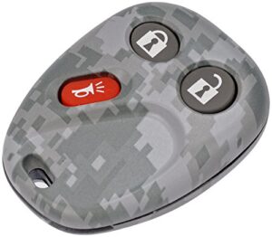 dorman 13618gyc keyless entry transmitter cover compatible with select models, gray digital camouflage