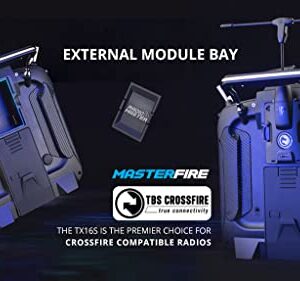 RadioMaster TX16S Mark II MAX Edition 2.4GHz 16 Channel EdgeTX OpenTX Radio Transmitter Leather Grips CNC Finished Components Mode 2 (Carbon Black, ELRS w/ AG01)