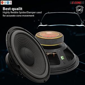 5Core 10" inch Subwoofer Replacement DJ Speaker Car Sub Woofer 1000W PMPO Dual 8 Ohm WF 10120