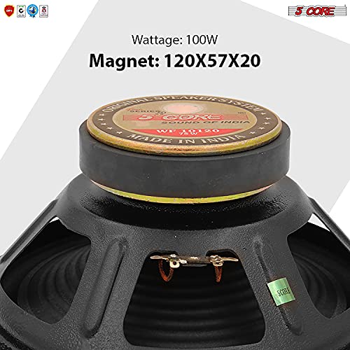 5Core 10" inch Subwoofer Replacement DJ Speaker Car Sub Woofer 1000W PMPO Dual 8 Ohm WF 10120