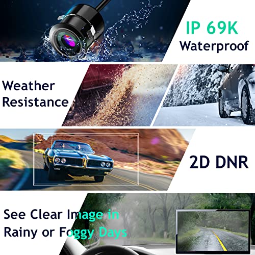 Backup Camera, KHAWY HD Night Vision Reverse View Camera AHD/CVBS, Waterproof Rear View Wide Angle Rear View Backup Camera for Car, Truck, Vans, SUV