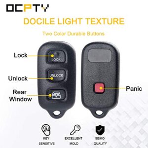 OCPTY 2 X Flip Key Entry Remote Control Key Fob Transmitter Replacement for Toyota 4Runner Sequoia HYQ1512P 4 Buttons 314.4Mhz