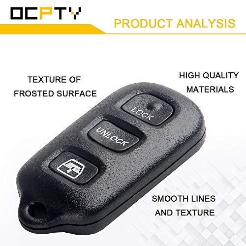 OCPTY 2 X Flip Key Entry Remote Control Key Fob Transmitter Replacement for Toyota 4Runner Sequoia HYQ1512P 4 Buttons 314.4Mhz