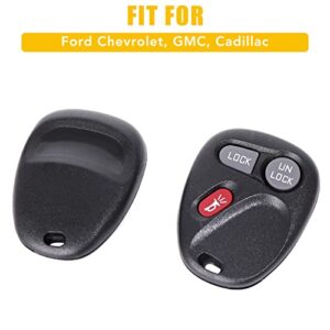 Key Fob Replacement Fit for Chevy Silverado Suburban 1500 Tahoe S10 Avalanche GMC Sierra Yukon Cadillac Escalade 2001 2002 2003 2004, 3 Button #KOBLEAR1XT 15042968 Keyless Entry Remote Control Set 2