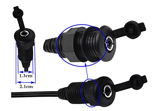 3.5MM AUX Panel Mount Cable - zdyCGTime 3.5mm Extension Mount, Dash Mount, Flush Mount, Panel Mount Cable, for Car, Boat, Motorcycle (2M)