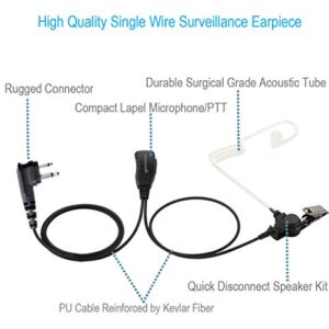 Single Wire Earpiece for Motorola Radios CLS 1410 CLS 1110 DTR410 DTR550 DTR600 DTR700 RDU4100 RDU4160D RMM2050 RMU2040 RMU2080D RMU2080 DLR1020 DLR1060 VL50, CLS1410 CLS1110 Acoustic Tube Headset