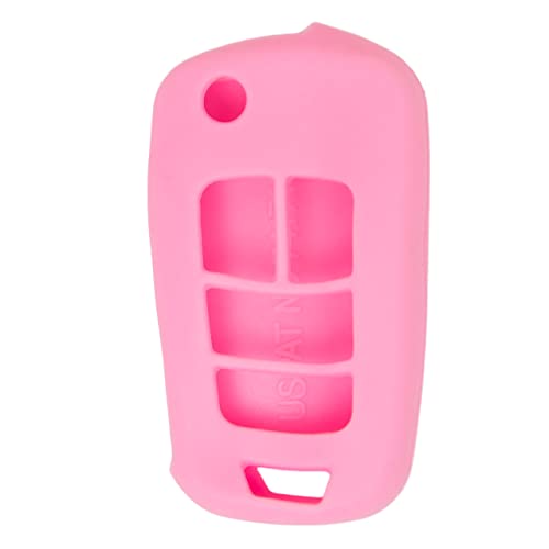 Keyless2Go Replacement for New Silicone Cover Protective Case for Select GM Flip Remote Key Fobs OHT01060512 - Pink