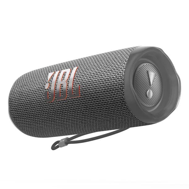 JBL Flip 6 - Waterproof Portable Bluetooth Speaker, Powerful Sound and deep bass, IPX7 Waterproof, 12 Hours of Playtime with Megen Hardshell Case - Gray