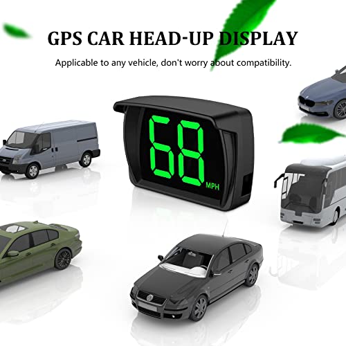 ARLRORO New Head Up Display for Cars,GPS Digital Speedometer with mph Speed, USB Cable Install,Suitable for All Car