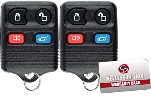 KeylessOption Keyless Entry Remote Car Key Fob for SUV Ford Edge Escape Expedition Explorer Flex (Pack of 2)