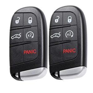 npauto 2-pack key fob replacement for chrysler 300 dodge charger 2011-2018 | challenger 2015-2018 | dart 2014-2016 | durango 2014-2020 keyless entry remote car smart key fob (m3n-40821302, 433mhz)