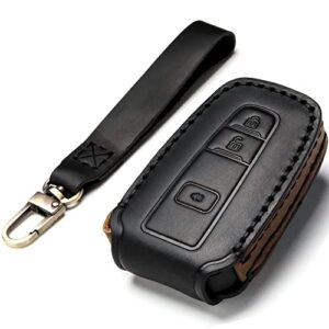 ZiHafate Car Key Fob Cover Case Compatible with Toyota Keyless Remote Control 2022、2021、2020、2019、2018、2017、2016 RAV4 Camry Corolla Avalon Tacoma Highlander 4Runner Tundra Prius Prado etc.（BN-Black） …