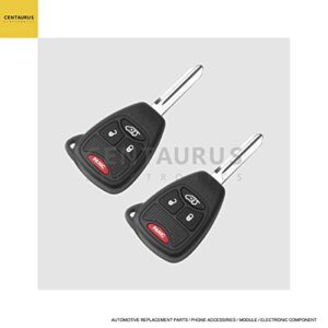 EXAUTOPONE 2Pcs Car Key Fob Keyless Flip Entry Remote OHT692427AA 4-btn Compatible with Aspen Sebring Avenger Charger Durango Magnum Ram Commander Compass Grand Cherokee OHT692713AA Wrangler