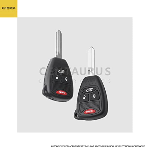 EXAUTOPONE 2Pcs Car Key Fob Keyless Flip Entry Remote OHT692427AA 4-btn Compatible with Aspen Sebring Avenger Charger Durango Magnum Ram Commander Compass Grand Cherokee OHT692713AA Wrangler