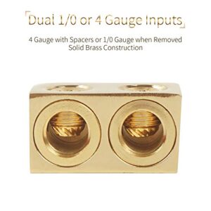 LEIGESAUDIO Ground Termination Block (Dual 1/0 or 4 Gauge Inputs)-2 Way