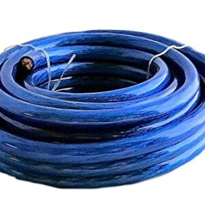 IMC Audio 1/0 Gauge CCA Power Blue Wire Cable (5ft Blue) Battery Cable Wire, Automotive, Car Audio Speaker Home Stereo System, RV Trailer, Amp Wiring 0 Guage Power Wire Cable 0 Car Audio