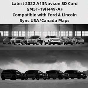 Latest 2022 A13 SD Navigation Map Card, US and Canada Synchronized Navigation System Map Update, Ford/Lincoln A13 SD Navigation Card, Latest US and Canada Maps|GM5T-19H449-AG