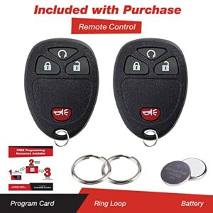 KeylessOption Keyless Entry Remote Control Car Key Fob Replacement for 15913421 (Pack of 2)