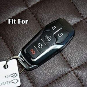 2Pcs XUHANG Sillicone Key Skin Cover for Fusion Mustang F150 Lincoln MKZ MKC MKX Keyless Entry Smart Remote