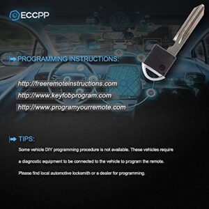 ECCPP 1X Uncut Ignition Key Fob 07-13 for Nissan 370Z for Altima for Armada for Cube for Maxima for Murano for Infiniti EX35 FX35 FX50 G35 G37 M35 M45 QX56 CWTWBU618 CWTWBU619 CWTWBU624