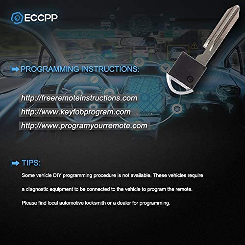ECCPP 1X Uncut Ignition Key Fob 07-13 for Nissan 370Z for Altima for Armada for Cube for Maxima for Murano for Infiniti EX35 FX35 FX50 G35 G37 M35 M45 QX56 CWTWBU618 CWTWBU619 CWTWBU624
