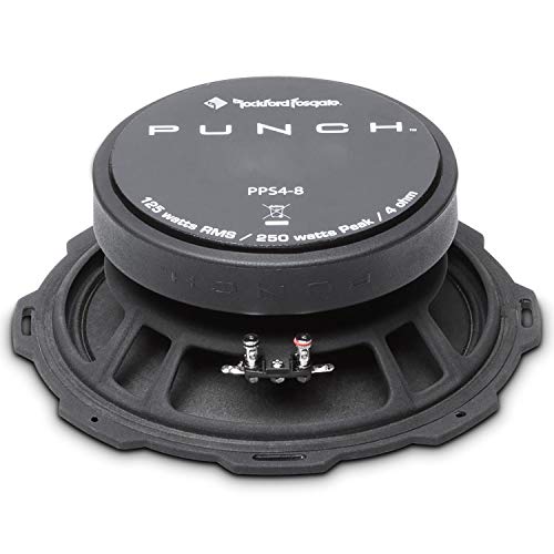 Rockford Fosgate PPS4-8 Punch Pro Single 8" 4-Ohm Midrange 125 Watts RMS / 250 Watts Peak