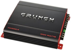 crunch px1000.4 power amplifier (class ab, 4 channels, 1,000 watts), 3.70in. x 12.60in. x 10.80in.