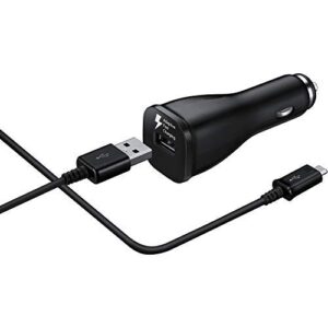 efa fast 15w car charger works for samsung sm-a600a with adaptive fast charge 2.0 and microusb data cable!