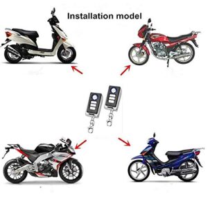 DC12V Motorcycle Anti-Theft Alarm Security System Remote Control Engine Start Bike Anti-Hijacking Cutting Off Remote Engine Start Arming Disarming